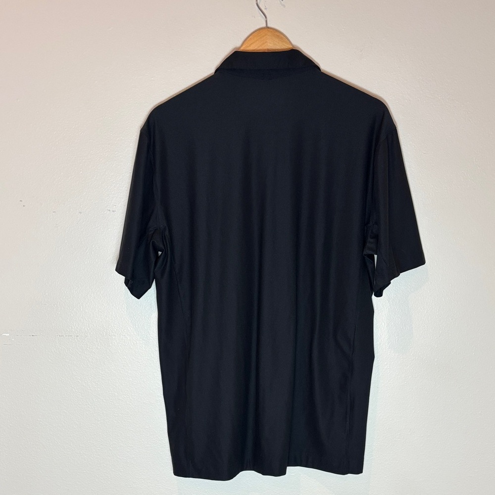 Men’s Nike Black Polo Short Sleeve Shirt with Purple Logo XL - Picture 4 of 5